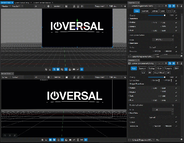 When a ClipContainer has an assigned Screen Target, its position remains locked to the Screen's associated Surface.